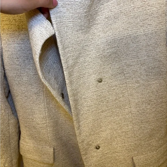 Zara Women's Cream minimalist business casual Blazer - Picture 4 of 6